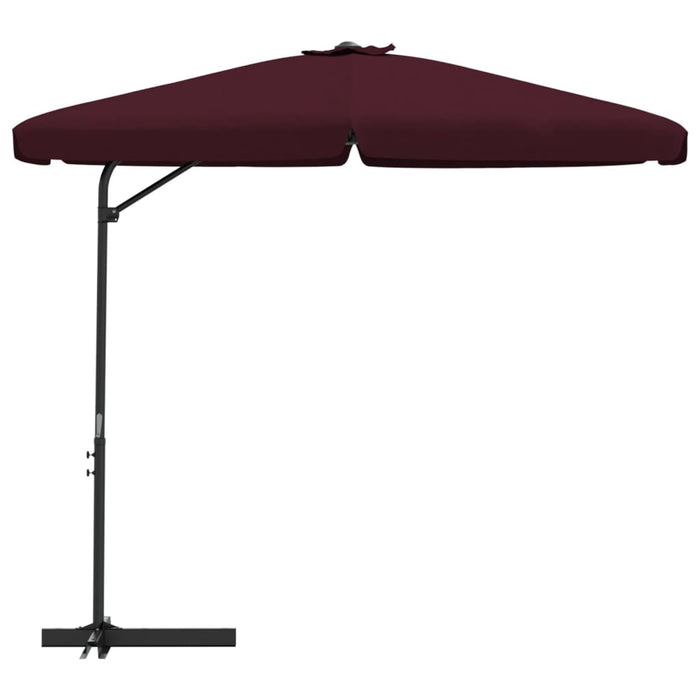 Umbrelă de soare exterior, stâlp din oțel, 300 cm, roșu bordo - WALTI WALTI