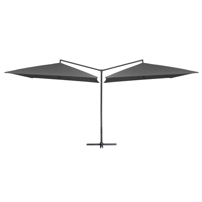 Umbrelă de soare cu stâlp din oțel, antracit, 250x250 cm - WALTI WALTI