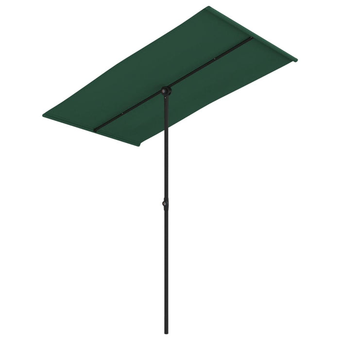 Umbrelă de soare de exterior, stâlp aluminiu, verde, 180x110 cm - WALTI WALTI