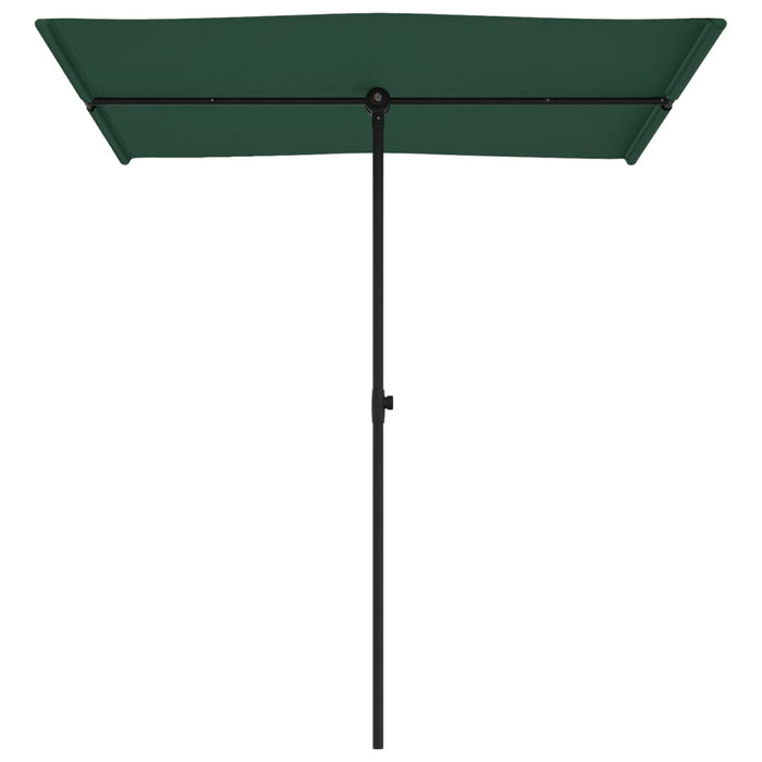 Umbrelă de soare de exterior, stâlp aluminiu, verde, 180x110 cm - WALTI WALTI