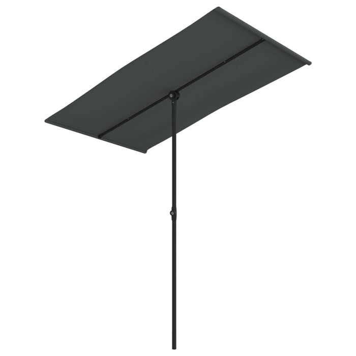 Umbrelă de soare exterior, stâlp aluminiu, antracit, 180x110 cm - WALTI WALTI