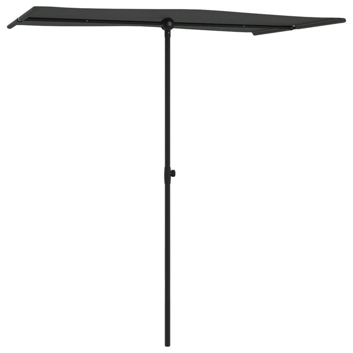 Umbrelă de soare exterior, stâlp aluminiu, antracit, 180x110 cm - WALTI WALTI