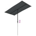 Umbrelă de soare exterior, stâlp aluminiu, antracit, 180x110 cm - WALTI WALTI