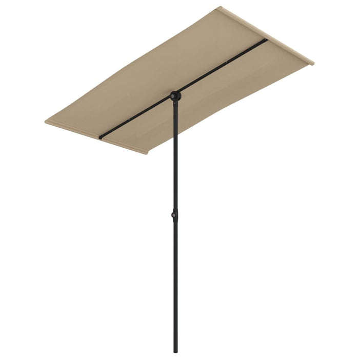 Umbrelă soare de exterior, stâlp aluminiu, gri taupe 180x110 cm - WALTI WALTI