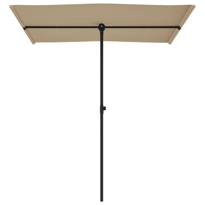 Umbrelă soare de exterior, stâlp aluminiu, gri taupe 180x110 cm - WALTI WALTI