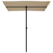 Umbrelă soare de exterior, stâlp aluminiu, gri taupe 180x110 cm - WALTI WALTI