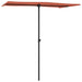 Umbrelă de soare exterior cu stâlp aluminiu cărămiziu 180x110cm - WALTI WALTI