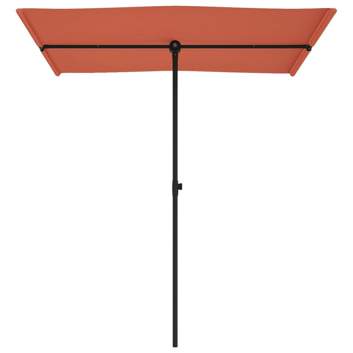 Umbrelă de soare exterior cu stâlp aluminiu cărămiziu 180x110cm - WALTI WALTI