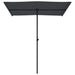 Umbrelă de soare exterior, stâlp aluminiu, negru, 180x110 cm - WALTI WALTI