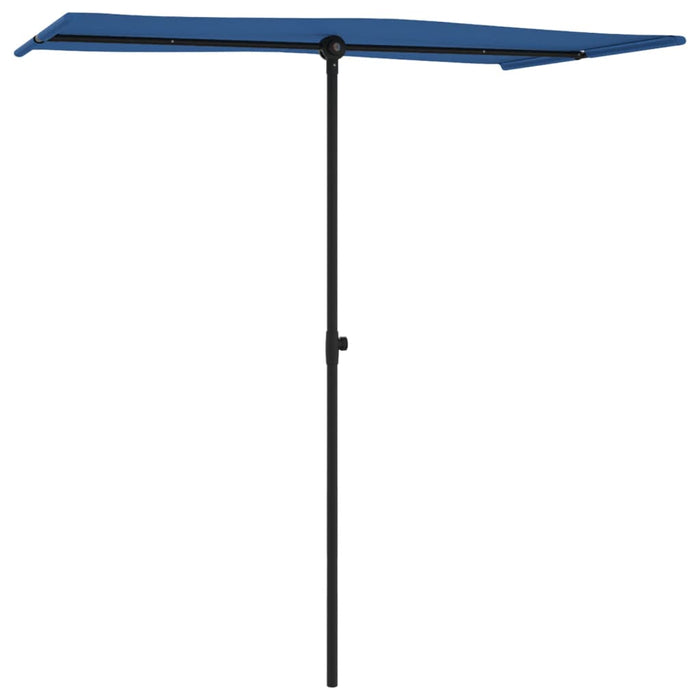 Umbrelă soare exterior stâlp aluminiu albastru azur 180x110cm - WALTI WALTI