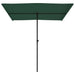 Umbrelă de soare de exterior, stâlp aluminiu, verde, 2 x 1,5 cm - WALTI WALTI