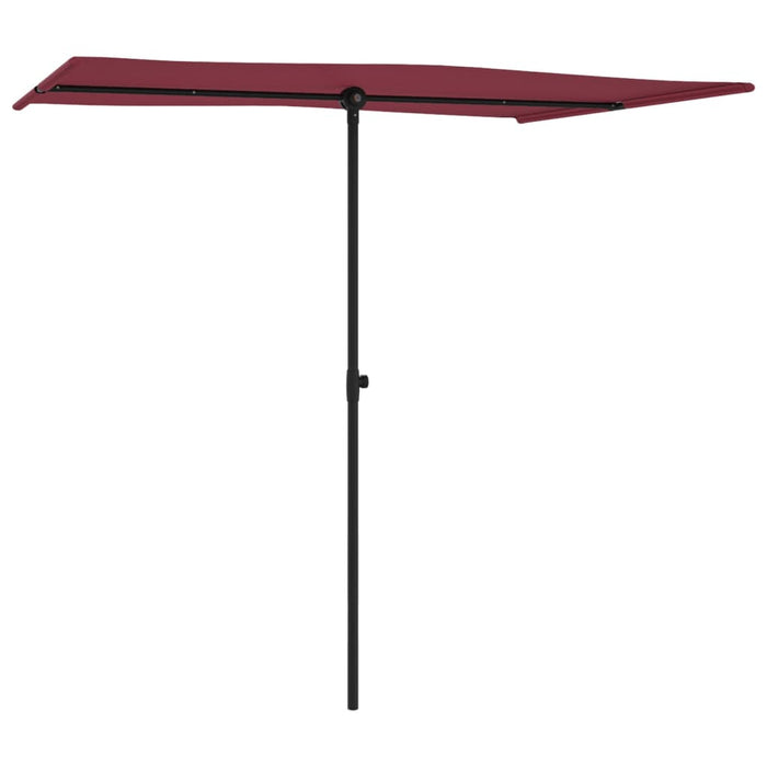 Umbrelă de soare de exterior, stâlp aluminiu, bordo, 2 x 1,5 cm - WALTI WALTI