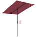 Umbrelă de soare de exterior, stâlp aluminiu, bordo, 2 x 1,5 cm - WALTI WALTI