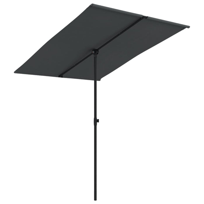 Umbrelă de soare de exterior, stâlp aluminiu, negru, 2 x 1,5 cm - WALTI WALTI