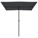 Umbrelă de soare de exterior, stâlp aluminiu, negru, 2 x 1,5 cm - WALTI WALTI