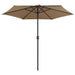 Umbrelă de soare cu stâlp aluminiu, gri taupe, 270 x 246 cm - WALTI WALTI