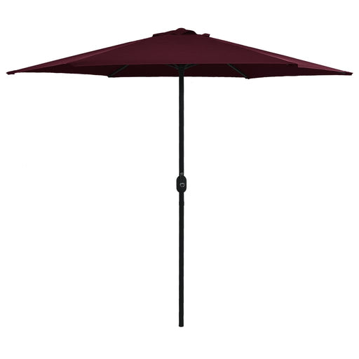 Umbrelă de soare cu stâlp aluminiu, roșu închis, 270 x 246 cm - WALTI WALTI