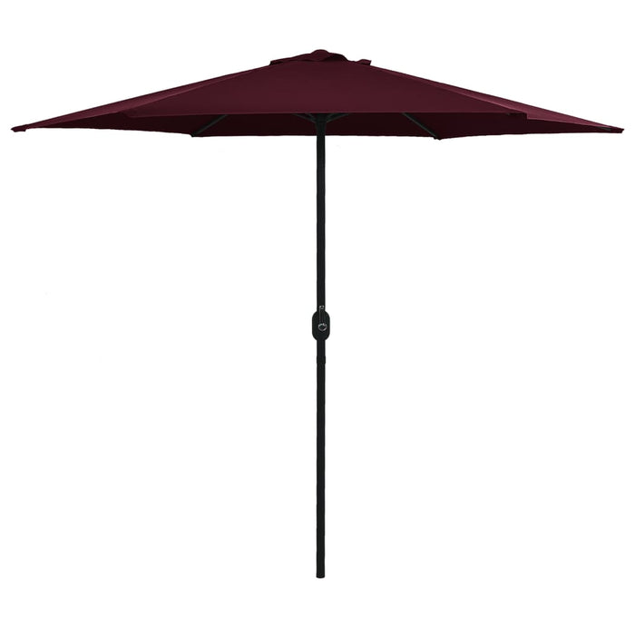 Umbrelă de soare cu stâlp aluminiu, roșu închis, 270 x 246 cm - WALTI WALTI