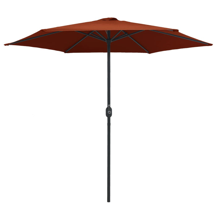 Umbrelă de soare cu stâlp aluminiu, cărămiziu, 270 x 246 cm - WALTI WALTI