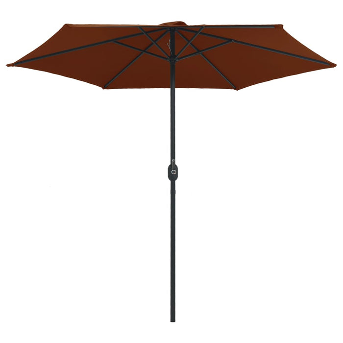 Umbrelă de soare cu stâlp aluminiu, cărămiziu, 270 x 246 cm - WALTI WALTI