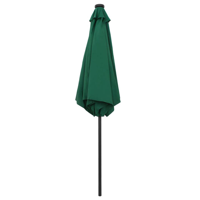 Umbrelă de soare cu LED-uri și stâlp aluminiu, verde, 270 cm - WALTI WALTI