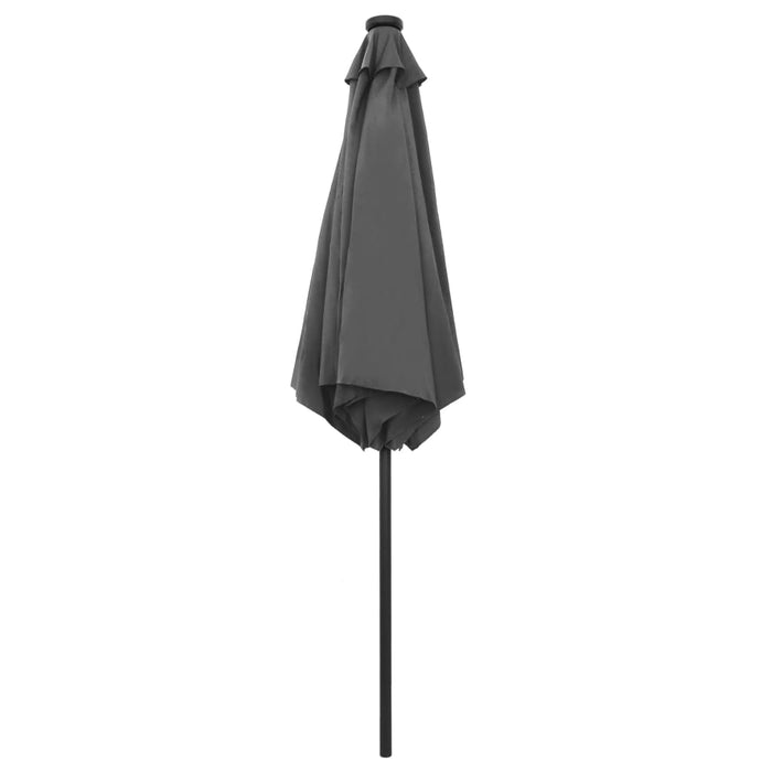 Umbrelă de soare cu LED și stâlp aluminiu, antracit, 270 cm - WALTI WALTI