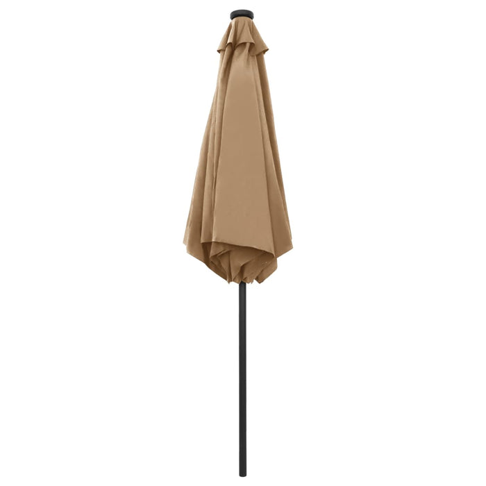 Umbrelă de soare cu LED și stâlp aluminiu, gri taupe, 270 cm - WALTI WALTI