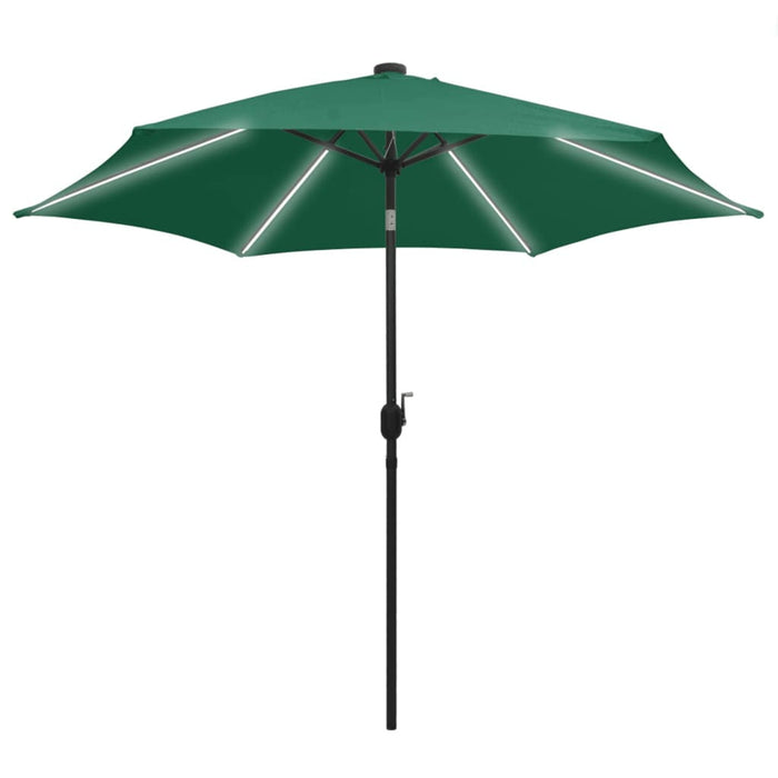 Umbrelă de soare, LED-uri și stâlp aluminiu, verde, 300 cm - WALTI WALTI