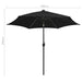 Umbrelă de soare, LED-uri și stâlp aluminiu, negru, 300 cm - WALTI WALTI