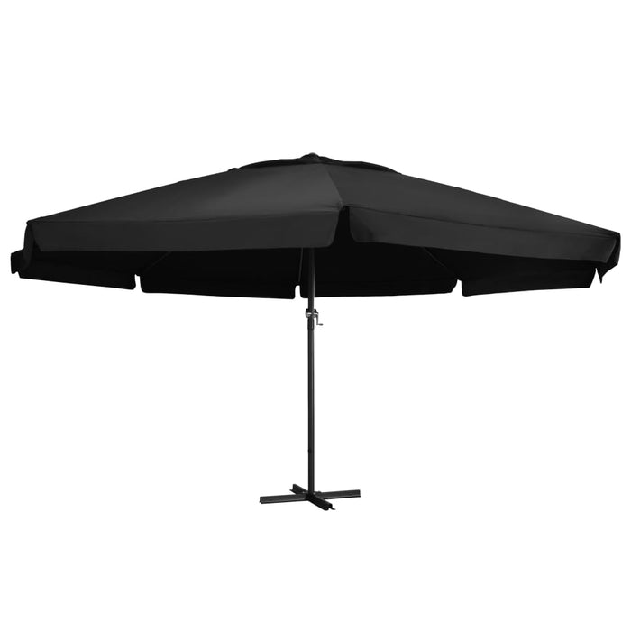 Umbrelă de soare exterior cu stâlp aluminiu, negru, 500 cm - WALTI WALTI