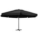 Umbrelă de soare exterior cu stâlp aluminiu, negru, 500 cm - WALTI WALTI