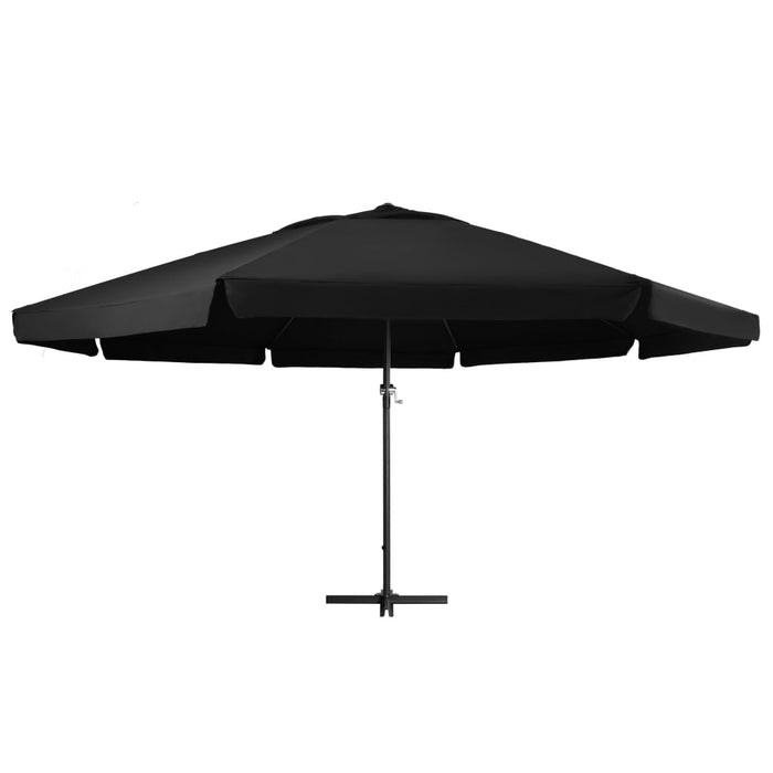 Umbrelă de soare exterior cu stâlp aluminiu, negru, 500 cm - WALTI WALTI