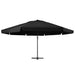 Umbrelă de soare exterior cu stâlp aluminiu, negru, 500 cm - WALTI WALTI