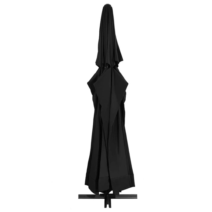 Umbrelă de soare exterior cu stâlp aluminiu, negru, 500 cm - WALTI WALTI