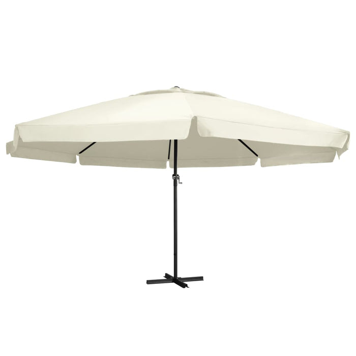 Umbrelă de soare cu stâlp aluminiu, alb nisipiu, 600 cm - WALTI WALTI