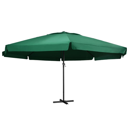 Umbrelă de soare de exterior, stâlp aluminiu, verde, 600 cm - WALTI WALTI