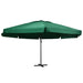 Umbrelă de soare de exterior, stâlp aluminiu, verde, 600 cm - WALTI WALTI