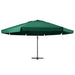 Umbrelă de soare de exterior, stâlp aluminiu, verde, 600 cm - WALTI WALTI