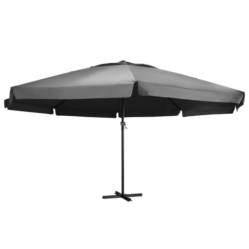 Umbrelă de soare cu stâlp aluminiu, antracit, 600 cm - WALTI WALTI