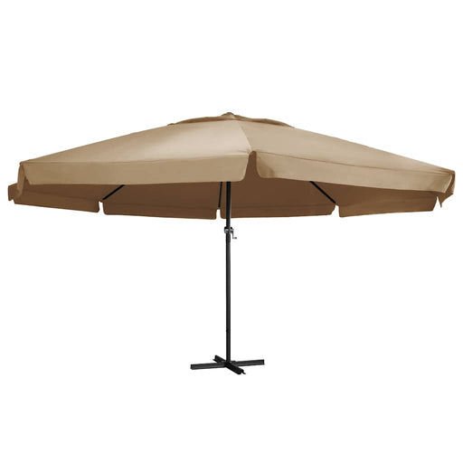 Umbrelă soare de exterior cu stâlp aluminiu gri taupe 600 cm - WALTI WALTI