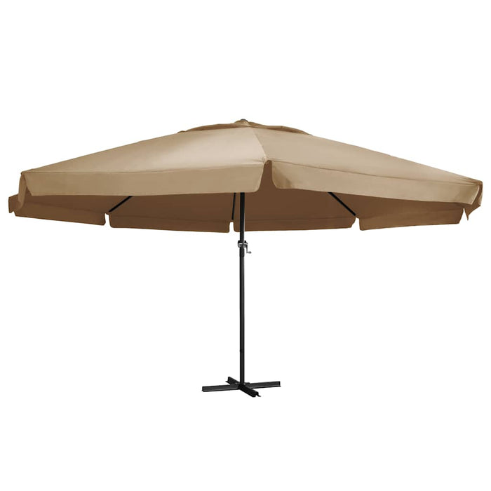 Umbrelă soare de exterior cu stâlp aluminiu gri taupe 600 cm - WALTI WALTI