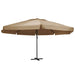 Umbrelă soare de exterior cu stâlp aluminiu gri taupe 600 cm - WALTI WALTI