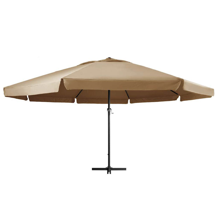 Umbrelă soare de exterior cu stâlp aluminiu gri taupe 600 cm - WALTI WALTI