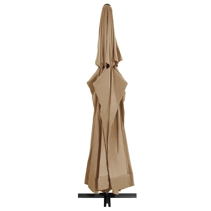 Umbrelă soare de exterior cu stâlp aluminiu gri taupe 600 cm - WALTI WALTI