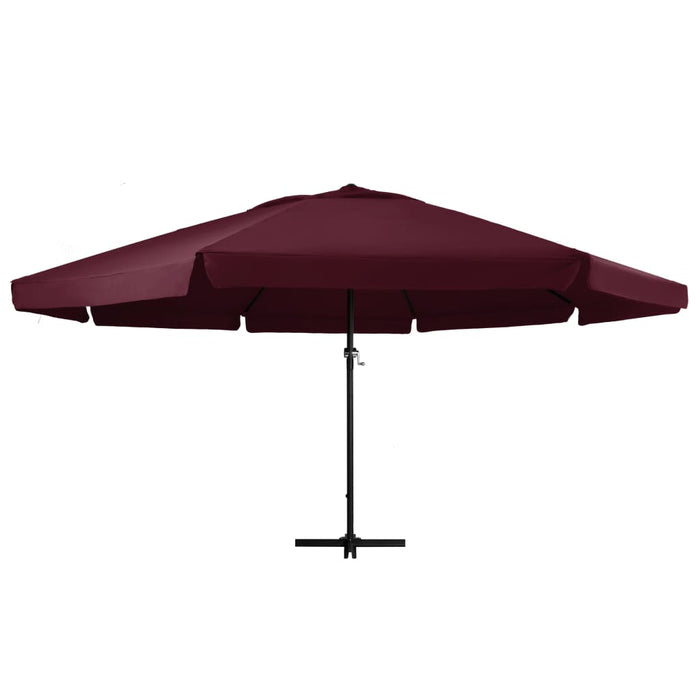 Umbrelă soare de grădină, stâlp din aluminiu, roșu bordo 600 cm - WALTI WALTI