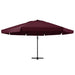 Umbrelă soare de grădină, stâlp din aluminiu, roșu bordo 600 cm - WALTI WALTI