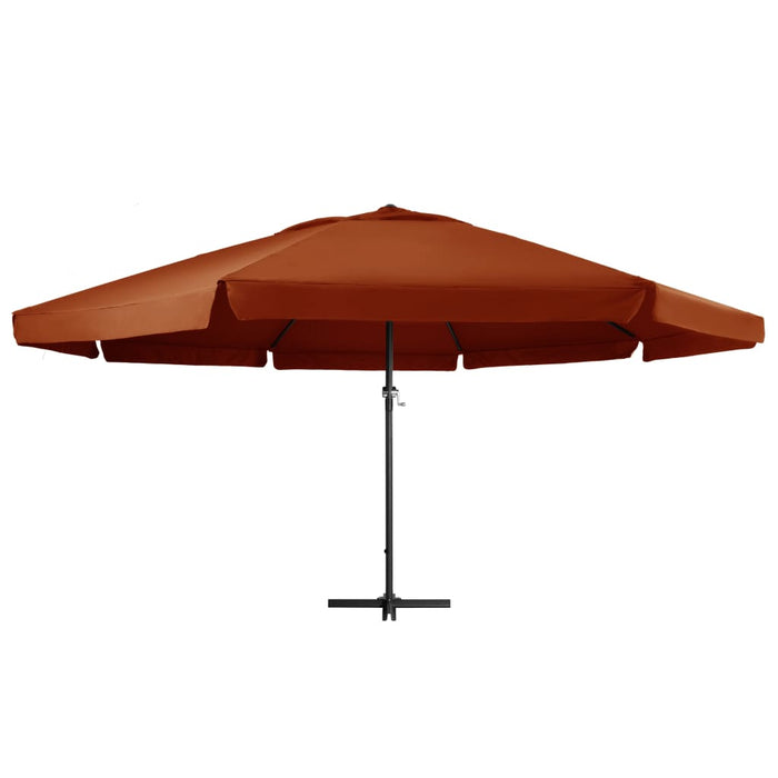 Umbrelă de soare exterior cu stâlp aluminiu, cărămiziu, 600 cm - WALTI WALTI