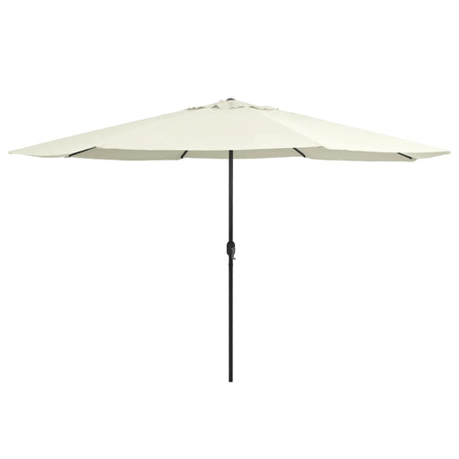 Umbrelă de soare de grădină, stâlp metalic, alb nisipiu 390 cm - WALTI WALTI