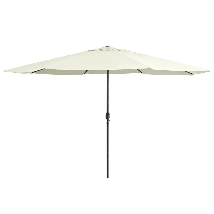 Umbrelă de soare de exterior, stâlp metalic, alb nisipiu 390 cm - WALTI WALTI