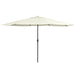Umbrelă de soare de exterior, stâlp metalic, alb nisipiu 390 cm - WALTI WALTI